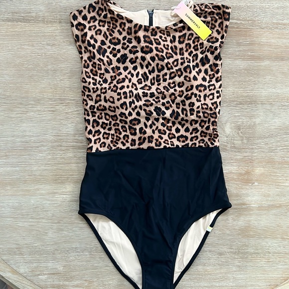 Summersalt the surf leopard Leo one piece swimsuit 6 - Picture 1 of 8